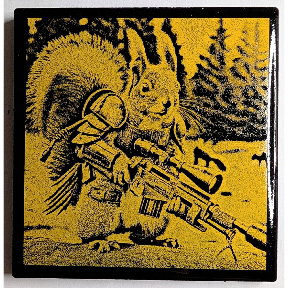 🐿️ Military Squirrel Coaster 🔫